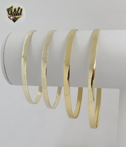 (1-4004) Gold Laminate - 4mm Classic Bangles - Dozen - BGO