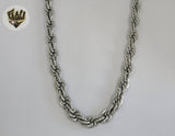 (4-3205) Stainless Steel - 10mm Rope Link Chain.