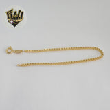 (1-0410) Gold Laminate -Box Chain Bracelets - BGF