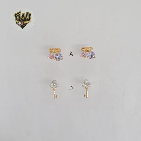 (1-1132) Laminado de oro - Aretes - BGO