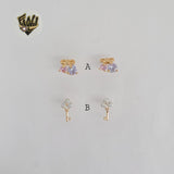 (1-1132) Gold Laminate - Stud Earrings - BGO