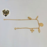 (1-0776) Gold Laminate - Cowgirl Charms Bracelet - 7" - BGF