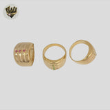 (1-3078) Gold Laminate -Zircon Chunky Ring - BGF