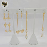 (1-1231-1) Gold Laminate - Long Earrings - BGF