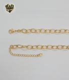 (1-6007) Laminado de Oro - Collar Corazón de Enlace Abierto - BGF