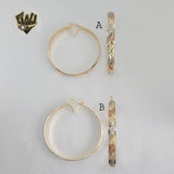 (1-2784-1) Gold Laminate - Three Tone Hoops - BGO