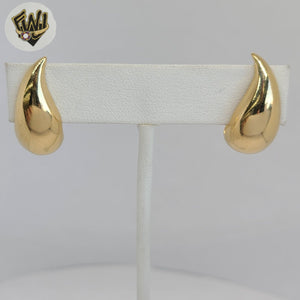 (1-2987-2) Gold Laminate - Drop Stud Earrings - BGF
