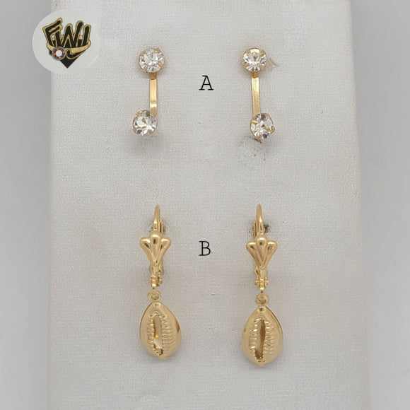(1-1152-1) Gold Laminate Earrings - BGF