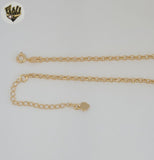 (1-6459-1) Gold Laminate - Rolo Link Charms Necklace - BGF