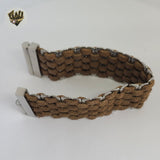 (MBRA-20-Z) Stainless Steel - Leather Bracelet.