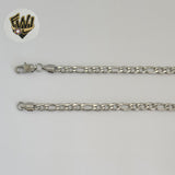(4-3287-S) Stainless Steel - 3.5mm Figaro Link Chain.
