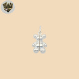 (2-1484) 925 Sterling Silver - Teddy Bear Pendant.