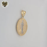 (1-2402) Gold Laminate - Round Religious Pendants - BGF