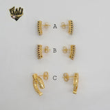 (1-1215-3) Gold Laminate - Stud Earrings - BGO