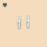 (2-4097) Plata de ley 925 - Huggies lisos.