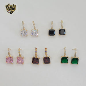 (1-1203-1) Gold Laminate - Zircon Stud Earrings - BGO