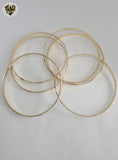 (1-4013-3) Pulseras de oro laminado de 4 mm en tres tonos - Docena - BGO