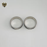 (4-0023-2) Stainless Steel - Zircon Men Ring.