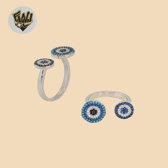 (2-5094-2) 925 Sterling Silver - Adjustable Evil Eye Ring