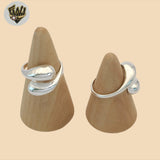 (2-5051-1) 925 Sterling Silver - Double Teardrop Ring.