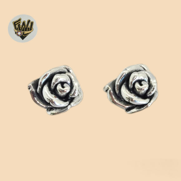 (2-3221) 925 Sterling Silver - Flower Stud Earrings.