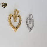 (4-2357) Acero inoxidable - Colgantes de corazón.