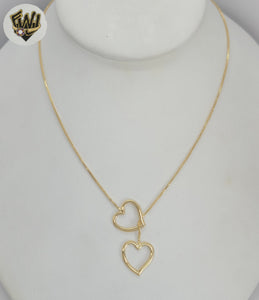 (1-6203-2) Gold Laminate - Heart Necklace - BGF