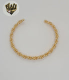 (1-4077-A) Gold Laminate - 4.5mm Rope Open Bangles - BGF