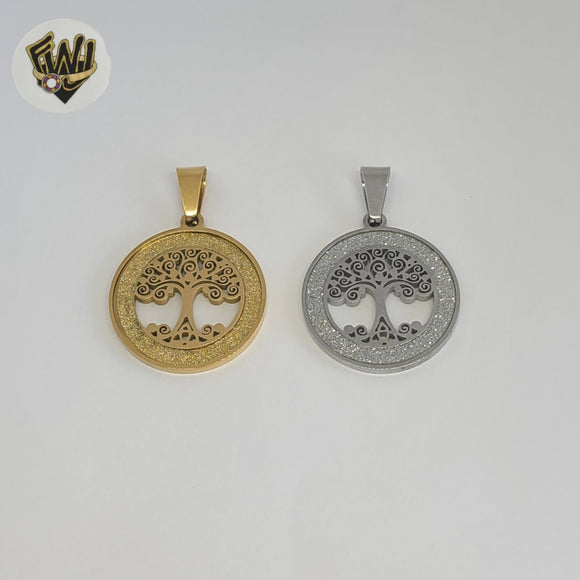 (4-2355) Stainless Steel - Tree of Life Pendants.