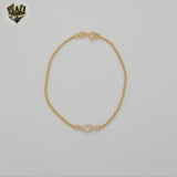 (1-0782) Gold Laminate - Single Zircon Bracelet - BGF