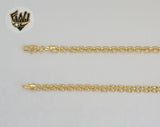 (1-1650) Gold Laminate - 4mm Square Flat Link Chain - BGF