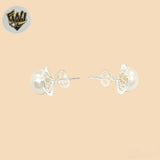 (2-3425) 925 Sterling Silver - Pearl Stud Earrings.