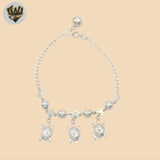 (2-0430) Plata de Ley 925 - Pulsera Ajustable Estrella de 2mm.