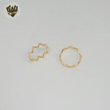 (1-3016-2) Gold Laminate - Zig Zag Ring - BGF