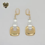 (1-1231-3) Gold Laminate - Two Tones Long Earrings - BGF