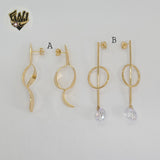 (1-1245-2) Gold Laminate - Long Earrings - BGF