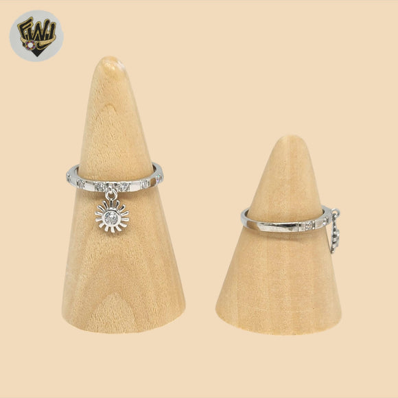 (2-5017) Plata de Ley 925 - Anillo Luna y Estrella