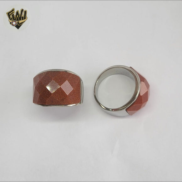 (4-0078) Acero inoxidable - Anillo para hombre con circonitas talladas.