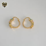 (1-2959-1) Laminado Dorado - Aros Multicolor - BGO