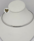 (4-7022) Stainless Steel - 6mm Omega Necklace - 18".
