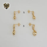 (1-1162-2) Gold Laminate - Stud Earrings - BGF