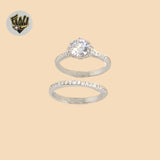 (2-5263) 925 Sterling Silver - Wedding Zircon Ring.