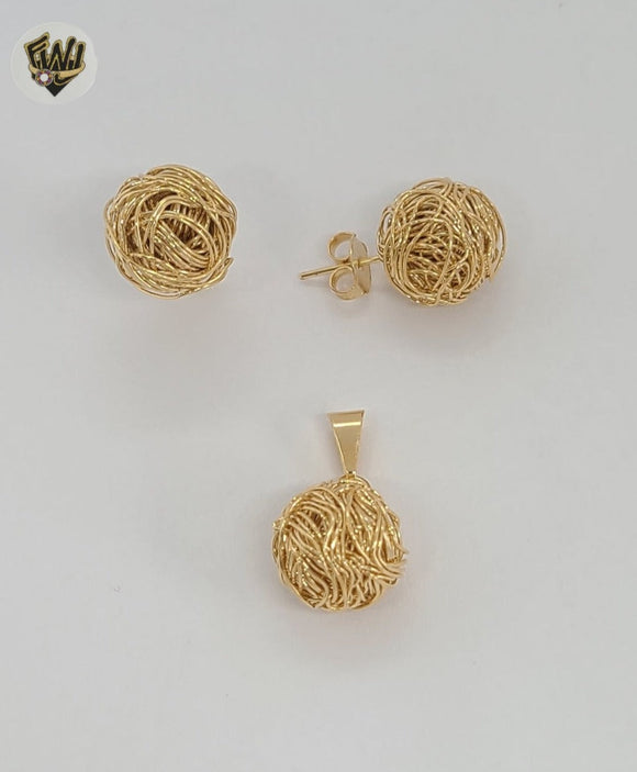 (1-6128-1) Gold Laminate - Wire Knot Round Set - BGF