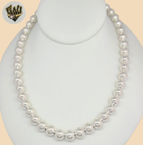 (2-66062-2) 925 Sterling Silver - Balls Necklace.