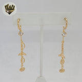 (1-1212-4) Gold Laminate - Beach Charms Long Earrings - BGF