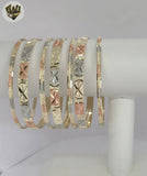 (1-4090) Gold Laminate - 6mm Three Tones Bangle - BGO