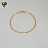 (1-0427)Gold Laminate - 2.5mm Flat Curb Link Bracelet - BGF