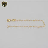 (1-0453) Laminado de oro - Brazalete de eslabones de corazones de 2 mm - BGF