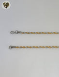 (4-7172) Stainless Steel - 4mm Two Tone Basketball Necklace - 24".