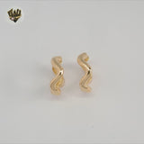 (1-2967) Gold Laminate - Plain Twisted Hoops - BGF